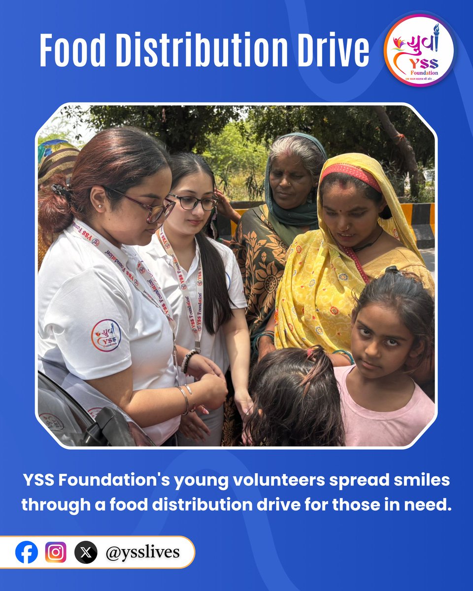 ysslives's tweet photo. Spreading smiles, one meal at a time.

Our young volunteers came together to support underprivileged women and children through a food distribution drive, proving that even small acts of kindness can make a meaningful difference.

#YSSFoundation #FoodDistributionDrive https://t.co/4BBQP6WrgS