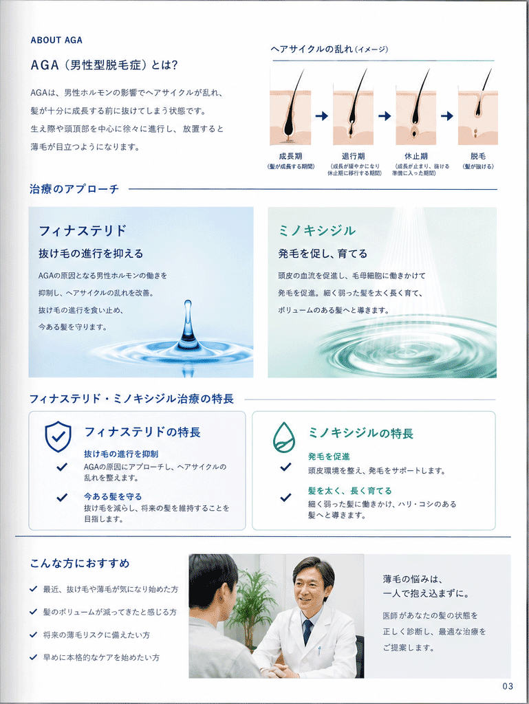 gincli_aga's tweet photo. 【銀クリのAGA相談室 91】
Q.フィナステリドを飲んでいるのになかなか髪が生えない…ミノキシジルも必要？

髪のボリューム改善を目指す場合は、
ミノキシジルの併用を
検討する必要があります。

なぜなら、
フィナステリドとミノキシジルは
役割が異なる薬だからです。

フィナステリドは、
AGAの原因となる男性ホルモンDHTを抑え、
抜け毛の進行を防ぐ薬です。

一方でミノキシジルは、
発毛を促し、
髪の成長をサポートする薬です。

つまり、

🛡️フィナステリド
＝抜け毛を抑える

🌱ミノキシジル
＝発毛を促す

という違いがあります。

そのため、

「フィナステリドだけ飲んで
抜け毛は減ったけれど、
髪のボリュームを改善したい」

という場合には、
ミノキシジルの併用を検討します。

ただし、
薄毛の進行度や状態によって
必要な治療は異なります。

AGA治療は、実は全員が同じ治療を
するわけではありません。
その理由はリプライで解説👇