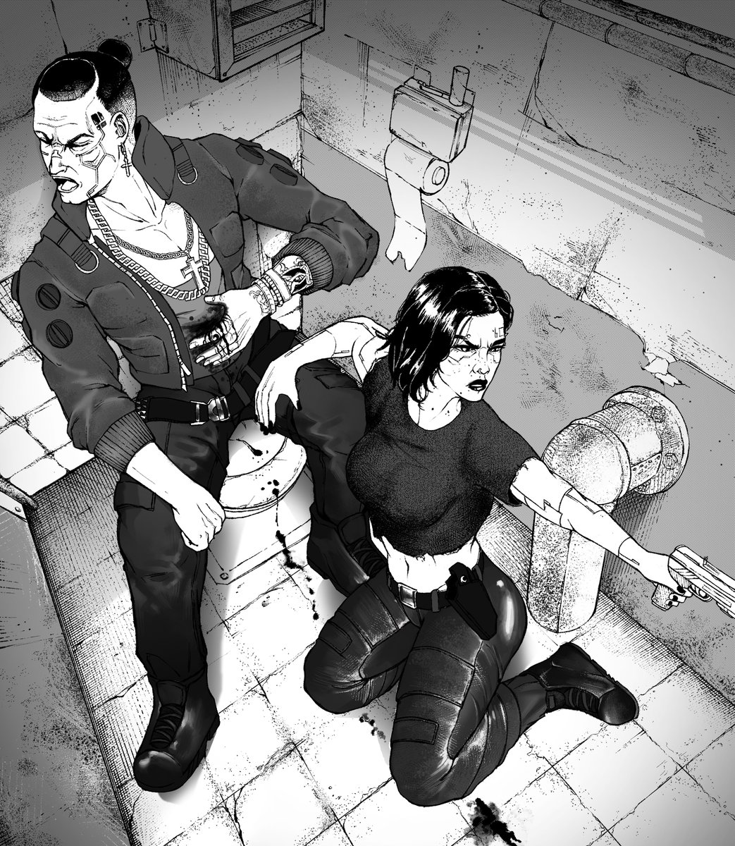 InkPunk__'s tweet photo. Fuc*ing Big Leagues..
#cyberpunk2077 #cp2077 #cyberpunk #drawing #manga #art https://t.co/MCN7ZRTCad