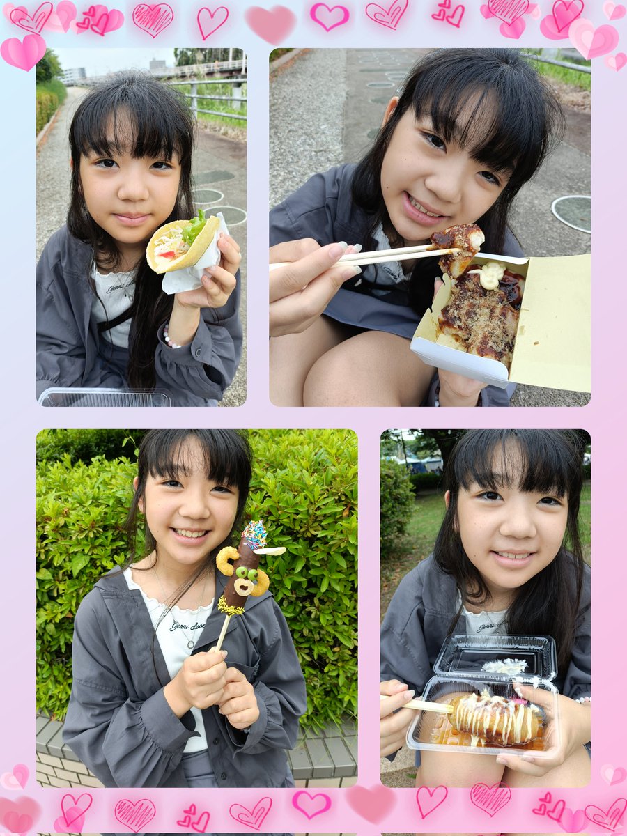 SUMIRE0622's tweet photo. 今日はイベントに行ってきた。
夜の #バブルショー の時間までいたかったけど、雨降ってきたから諦めて帰ってきた😭
でも食べたい物食べれたから満足したよ～
全部美味しかった〜(⁠*⁠´⁠ω⁠｀⁠*⁠)
#タコス
#たこ焼き
#焼肉ごはん棒
#マッチョコバナナ https://t.co/00GAqpZcVW