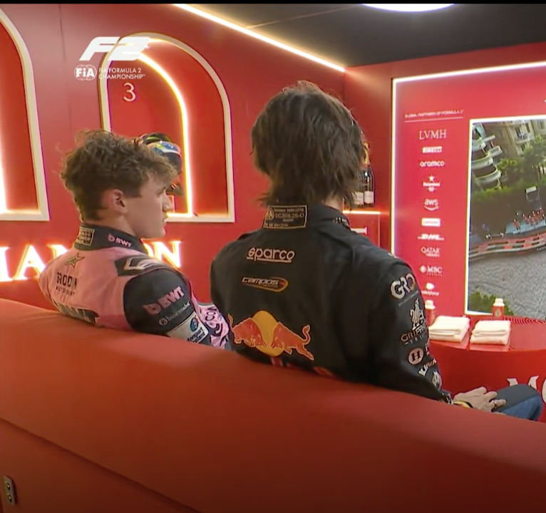 azzurrivy's tweet photo. from what happened in australia f3 practice 2024 to now sharing podiums in f2 #characterdevelopment https://t.co/8oNN1dt06A