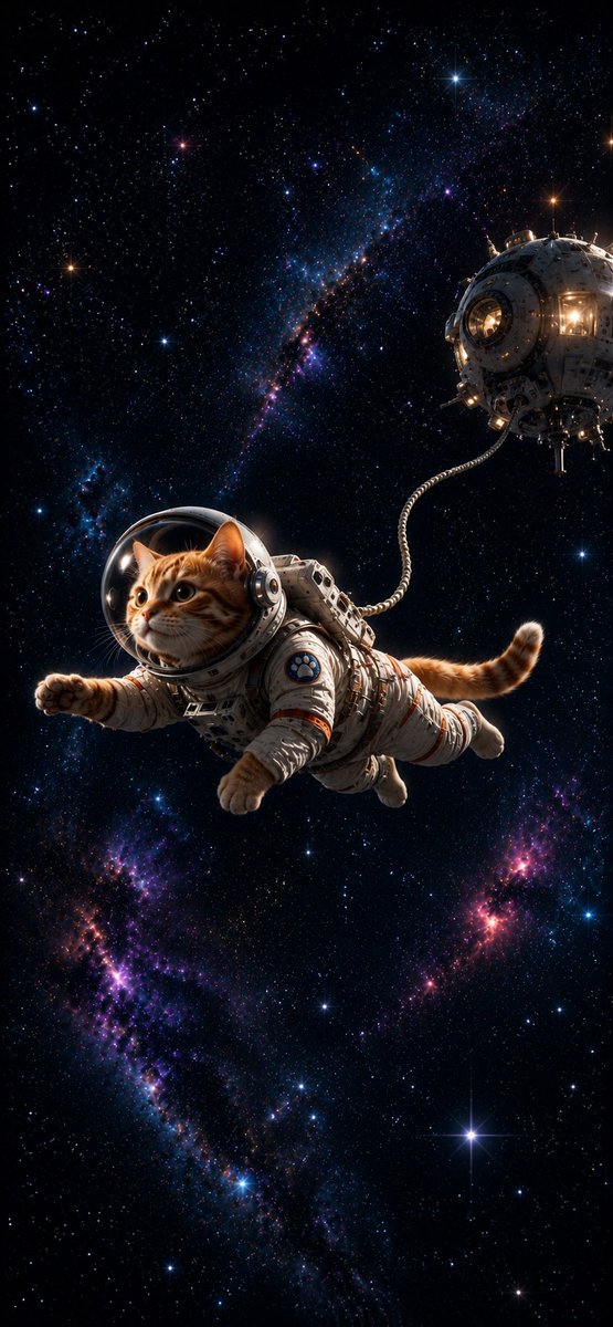 wallofambition's tweet photo. Space Cat! 🐱🌌

4 cinematic wallpapers for your phone. 

Save your fav!👇

#iPhoneWallpaper #WallpaperOfTheDay #Wallpapers #WallpaperPack https://t.co/Au8905vSWs