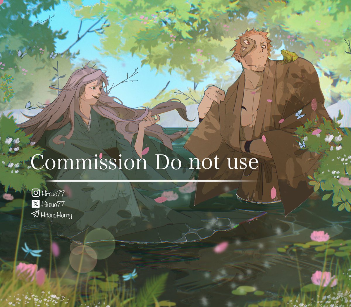 Hitsuo77's tweet photo. A commission for the wonderful @ellari_art I absolutely loved drawing these cuties! Thank you so much! 
P.S. Be sure to follow this goddess on Twitter, she draws amazingly! 😭 

#commission #commissionopen #sukuna #jjl #jujutsu_kaisen #Sukuna_OC https://t.co/BoW8sbaQG7