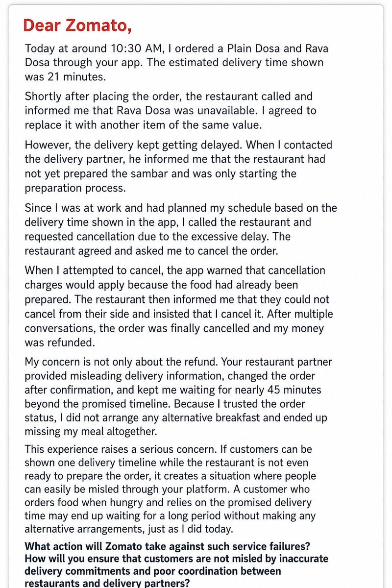 _vasanthakumara's tweet photo. Looking forward to your response, @zomatocare @zomato. https://t.co/BefhTVtK1P