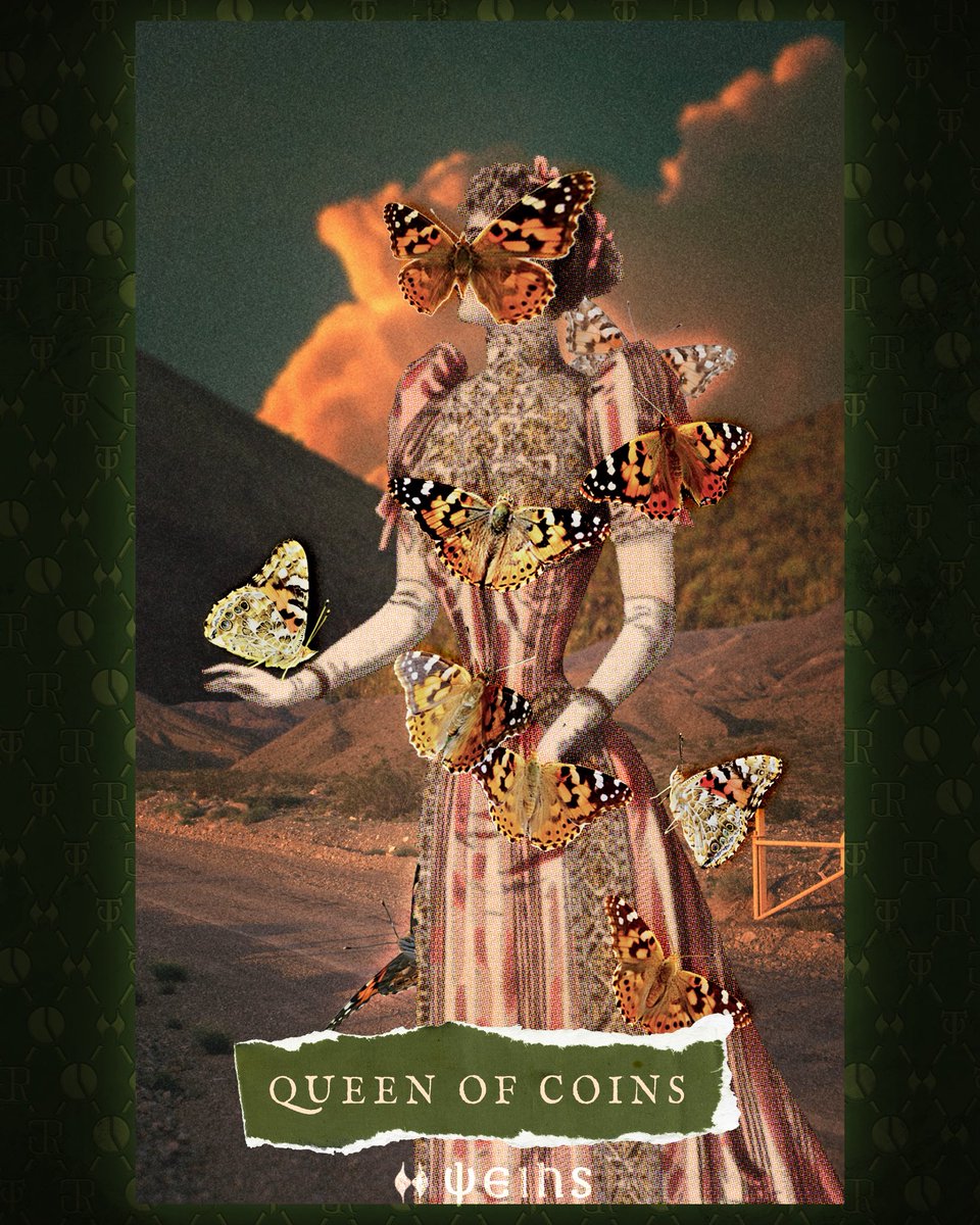 theihs_'s tweet photo. The Theihs Tarot: Suit of Coins, 11/15/2025, 2994 × 1794 pixels, digital, C.R. 647 ~ #Tarot #TarotCards #Coins #Pentacles #Art #Collage #CollageArt #DigitalArt #Surrealism #DigitalCollage #SurrealArt #CollageArtist #AbstractArt #VisualArt https://t.co/WQtKHyMY7T