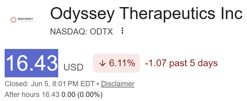 RayneWothbaum's tweet photo. @ky_lahucik Amazing exit on Odyssey $ODTX so far, where can I sign up to be an LP! https://t.co/bvZDqt14ER