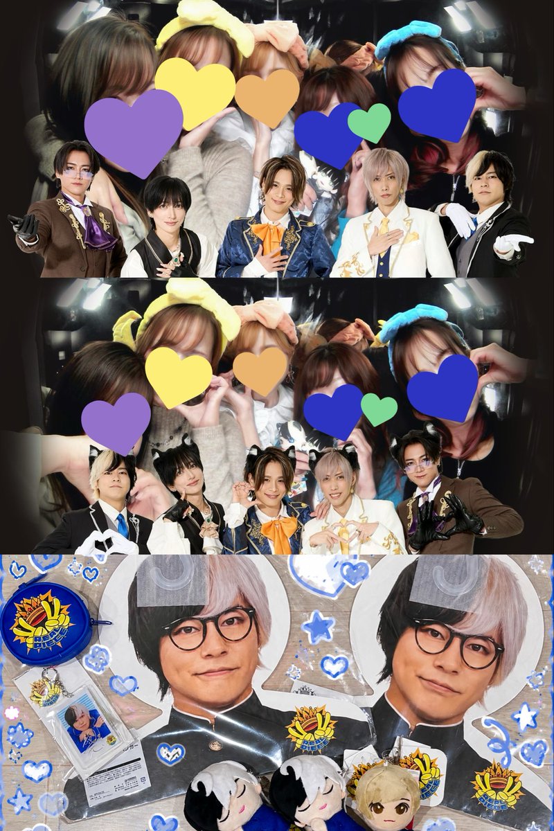 knkrisst's tweet photo. やっとリアルピースのプリクラ撮れたー！
一昨日は飲んだ帰りにみんなで😆中狭かったけどみんなで撮るの楽しかった♡
なつきちゃんがかちょグッズたくさん買ってきてくれたぁ💙
昨日は娘とお互いソロで撮った！1人でプリクラ撮るの初かもw
念願のコラボ焼きも🥰
第二弾のグッズも楽しみー🫶🏻🫶🏻 https://t.co/xlemPjI3BD
