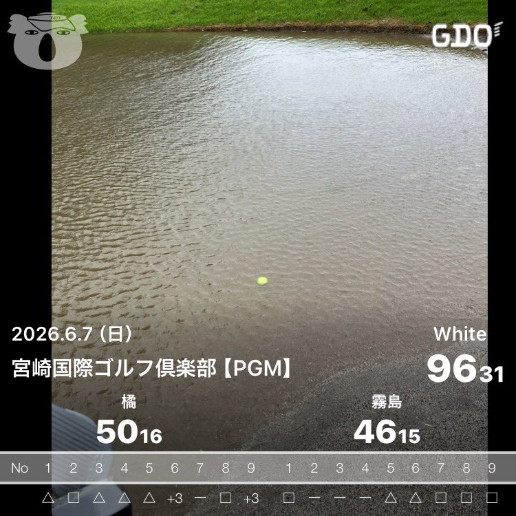 chefgolf111's tweet photo. 今日は線状降水帯予報が、、、
レーダー見たら東に抜けていく予想だったし遅いスタートに変更してたから決行

ゴルフ場に近づくにつれて
暴風と横なぶりの雨
ほぼキャンセルで10組程度

11メートルの風と雨
バンカーは全部池
池はあふれてた

が後半はピーカン☀️
振り幅の大きい天気でも
アベレージ🤣 https://t.co/mufddMPqtK