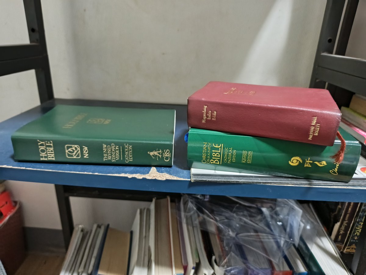 Ordinamayan's tweet photo. My Bookshelf and My Bibles https://t.co/NXO4yqjK8x