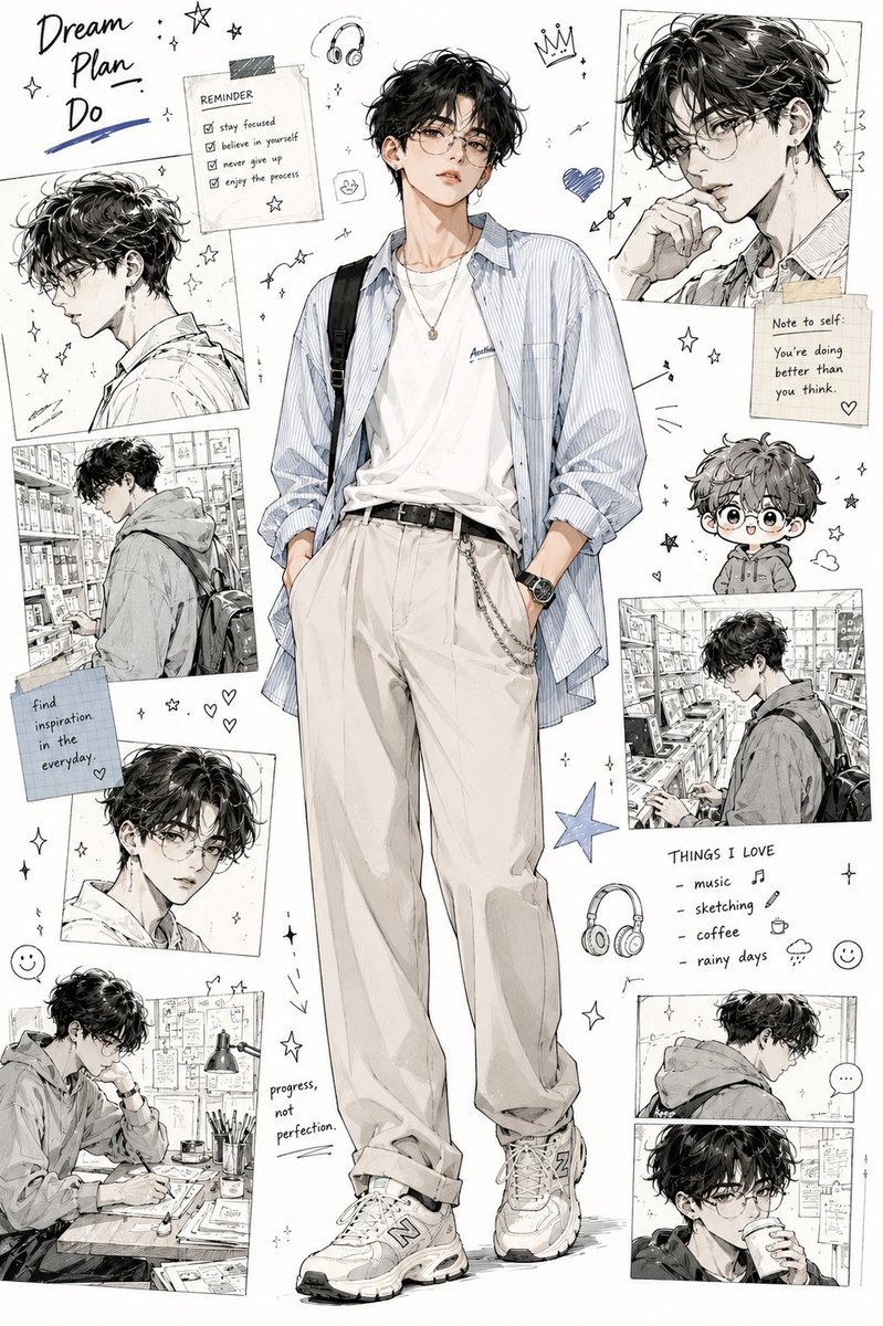 Anime Fashion Design Moodboard