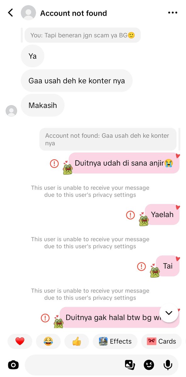 terong_yt's tweet photo. [HELP RT‼️]

Buat teman-teman yang lagi nyari nokos di tiktok, tolong blokir &amp; report aja akun ini ya. Soalnya dia penipu wkwk

Akun tt: @siroikddk
Akun tt ke-2: @senzimback
Walaupun emang cuma ketipu 20k, tapi aku gamau dia kaya dari hasil nipu. https://t.co/G6WNDcYQBk