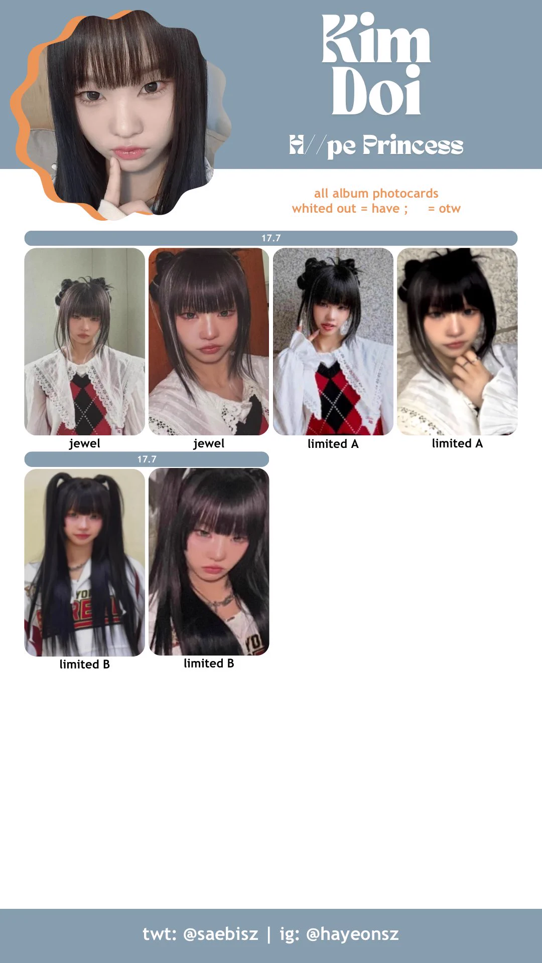 H//PE Princess YSY ソヨン トレカ まとめ売り gg templates ♡ on X: 