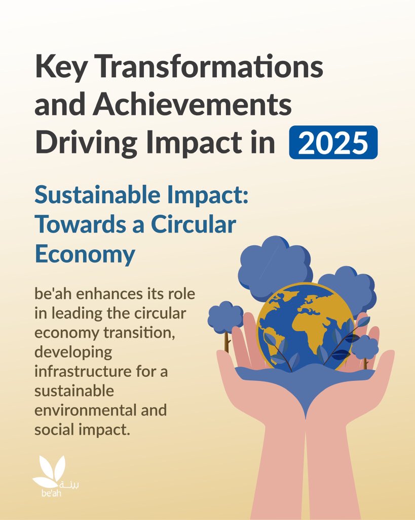 Omanbeah's tweet photo. During 2025, we made further strides in advancing sustainability programs, strengthening governance frameworks, and deepening stakeholder engagement.🌿♻️

During this year, be’ah  has continued to advance its sustainability journey through structured strategies, operational integration, and collaborative initiatives.🌿

🔹For more information: https://t.co/623asoRYSz