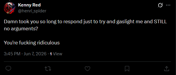 LoadedEnjoyer's tweet photo. @henri_spider @ExistentialEnso Hiding behind a block like a little bitch, lmao. Anyway, this may come as a surprise to you since you're not that smart, but I'm from Europe and in a different timezone. Also Xitter isn't my life, unlike you it seems. https://t.co/d4aV7jiXPX