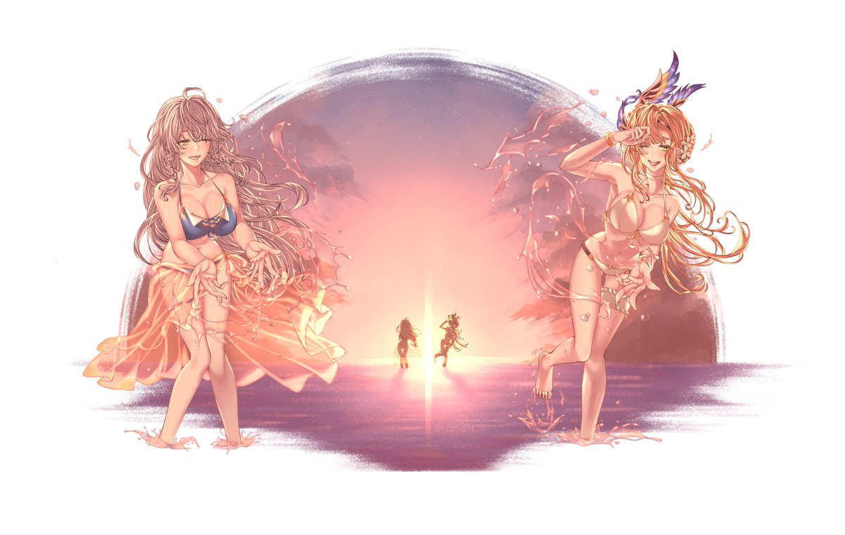 mashu_ssss's tweet photo. I can't get enough of these love birds.😚 

#GranblueFantasy #グラブル #ソーン #シルヴァ https://t.co/GmNvQJ986H