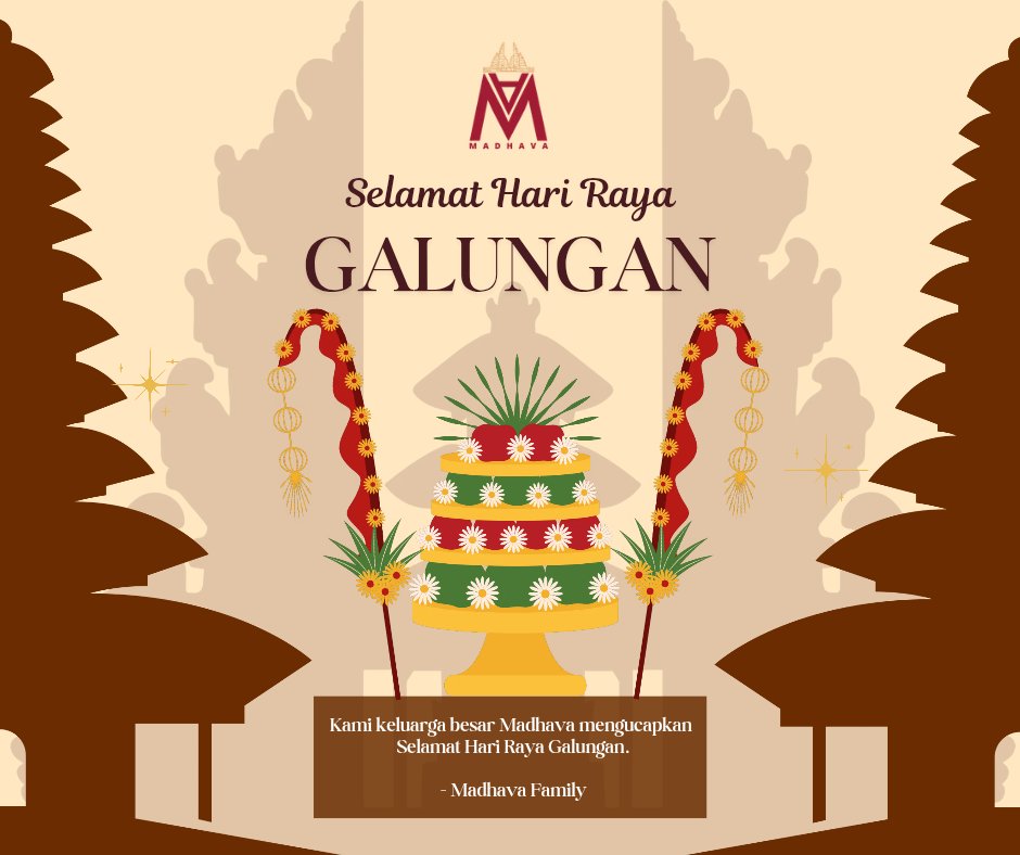 TheMadhava's tweet photo. ㅤ
ㅤ
[ HARI RAYA GALUNGAN 2026 ]

Selamat Hari Raya Galungan. Di hari yang suci ini, semoga kemenangan dharma selalu menyinari hati kita dengan kedamaian dan kerahayuan yang abadi. Rahajeng, mogi rahayu sareng sami. ✨
ㅤ
ㅤ https://t.co/C3Rxuc1RVI