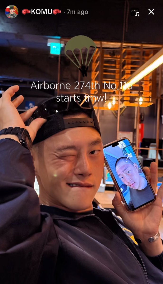 lovelovemoodeng's tweet photo. tiktok story 7.6.2026 

พรุ่งนี้อบรมหลักสูตร Airborne รุ่น 274 หมายเลข 116

#WeStandByHyunbin #권현빈을믿어요 (เราเชื่อในตัวฮยอนบิน) #ควอนฮยอนบิน #kwonhyunbin #komufamily #권현빈  #해병대 #해병대수색대 https://t.co/0daiosE6TB
