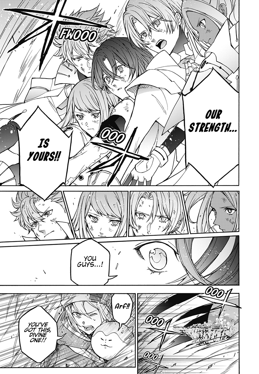 Falsekaiba's tweet photo. Fire Emblem Engage manga Chapter 40 (final chapter) - Up on the usual site.

Thank you for reading. A huge thank you to @MrRagoon and Sundel for helping to proofread, as well as providing wording advice and reminding me of Fire Emblem lore that I forgot or didn't know. https://t.co/Q7pygtlvOG