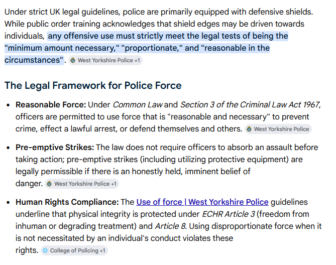 Dispositionate's tweet photo. @WhatNewsScience @UK_Needs_Reform Yeah, I saw that - 4 guys holding him down while one kicked his head in. And before that they were striking with the rim of the shields to the back of his head. None of which would be classified as "reasonable and necessary" https://t.co/AnxcKN8rC7