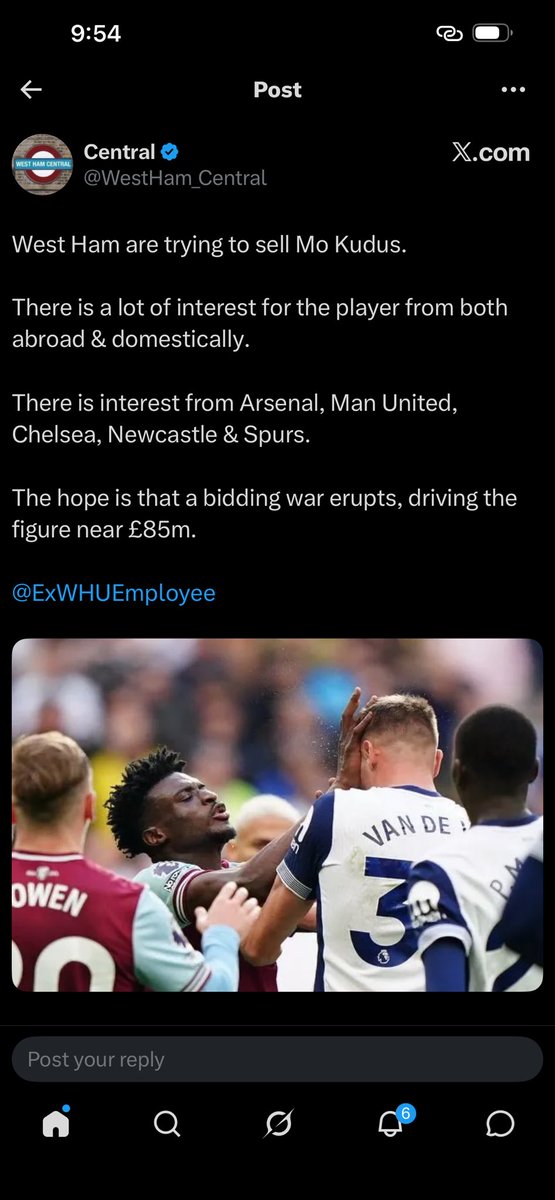 Bishopsamic_'s tweet photo. They got 55m for kudus lol https://t.co/1frbTHQO3D