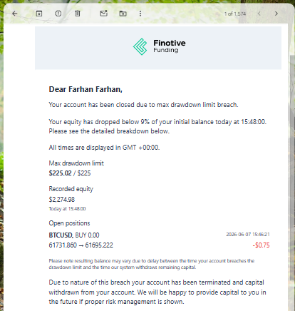 Swiftt_Pro's tweet photo. I tried but Account breach with @FinotiveFunding 😞
Who will give me a chance 🫡@FundedHive @ForgeOfTraders @Ye_FTM @zamc @FTMarketslive @atlasfunded @TradzuHq @NextLvlFunded @EdwardXLreal @trustedprophub https://t.co/wrECHe05Ze