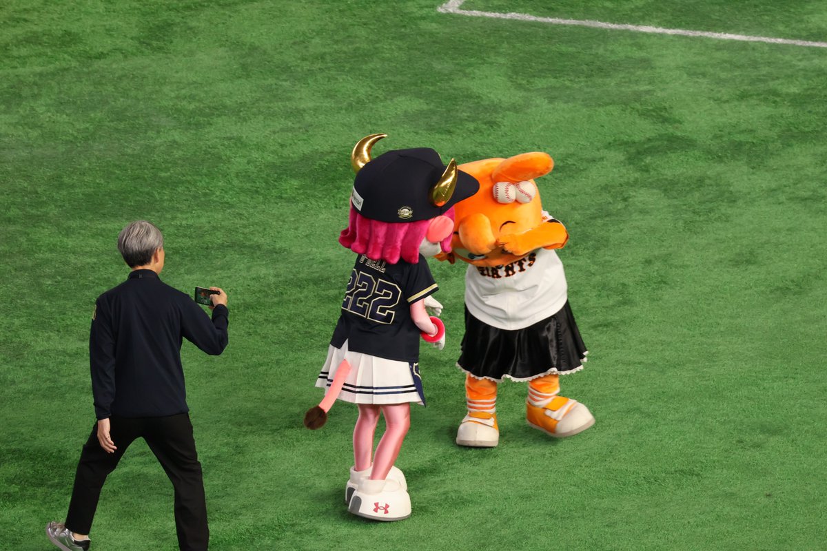 Ryui_Toratora's tweet photo. ずっとなんだこいつ みたいな目で見てましたｗ

#Bs2026 #giants 
#バファローベル #キッズジャビット
0604 東京ドーム https://t.co/4wf5YbfYO8