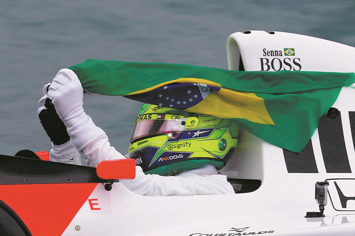 simscircuit's tweet photo. With today’s podium, his 8th in the principality, Lewis Hamilton has tied Ayrton Senna for the Most Podiums in Monaco! https://t.co/bvHK3Od57p