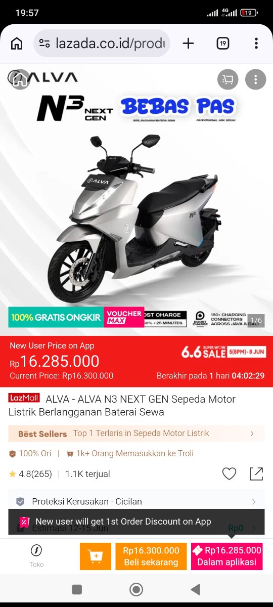 GunBos913's tweet photo. PECINTA GO GREEN merapat! Rekomendasi Produk Diskon motor listrik lagi turun harga parah di lazada 6.6 super wow sale. Beli sekarang mumpung lazmall 100% original: https://t.co/IbAFe3KcM4 https://t.co/JOyf82HIn6