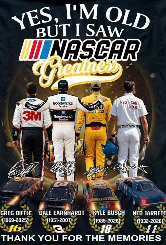 nascar_by13's tweet photo. Be like Biff, Do it for Dale, Be Rowdy, and Be like Gentlemen Ned. Rest in peace to these amazing people. https://t.co/rwYjjZgsmX