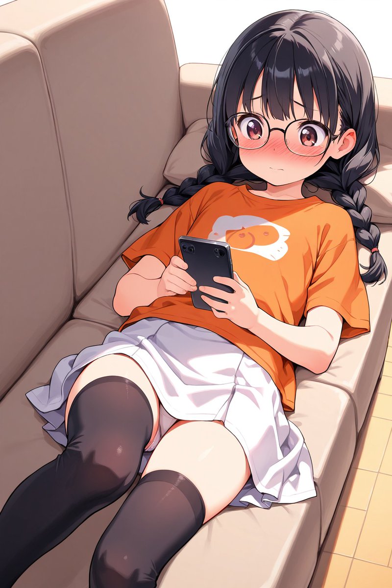 AI6_zeleri's tweet photo. スマホで何を見ているの？
#AIイラスト #AIart https://t.co/x7YmuosyuH