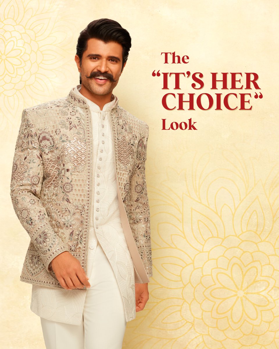 Manyavar_'s tweet photo. From classic to statement,
 subtle to standout...There's a different
Manyavar look for every Vijay mood. 

But one thing's for sure. Basic was never
The plan. 

Visit https://t.co/34pt0unv6a or your nearest Manyavar store to make it yours

Product Codes : 
IWD0847-365 
CTSD1440V-327
SHOS466-302
IWD0817-312_301

#Manyavar #VijayDevarakonda #Virosh #MadeForEachOther #ManyavarGrrom