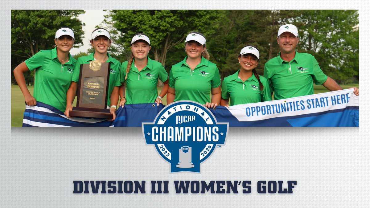 NJCAAGolf's tweet photo. 🏆 The Chaps are Champs!
DuPage claimed their first #NJCAAGolf DIII Women's National Championship.
Full Recap ⤵️
https://t.co/PxhGKyrvCu https://t.co/BPbn3LUHG1