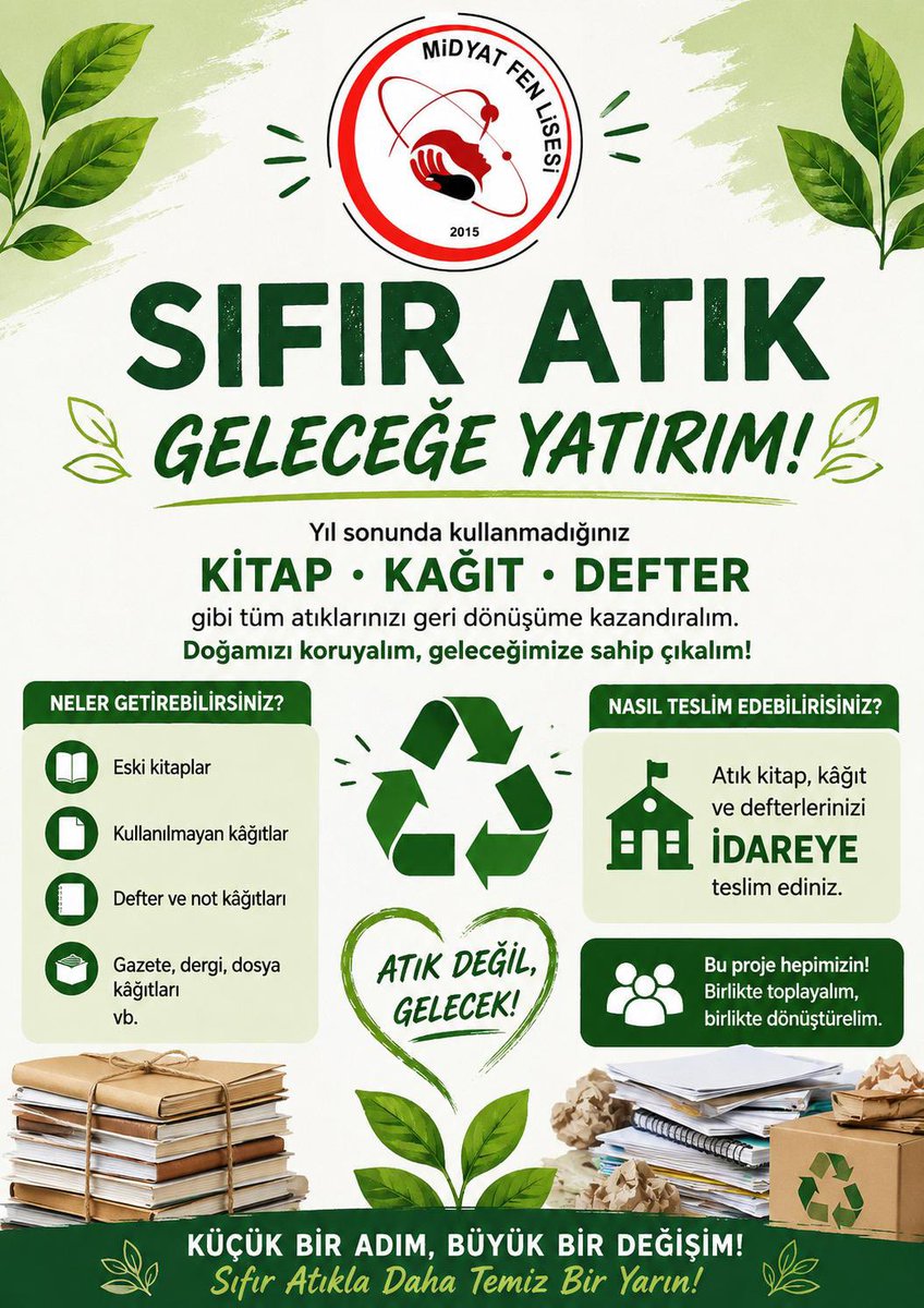 MidyatFen's tweet photo. Atıklar çöpe değil geri dönüşüme. @midyatkaymakam @midyatilcemem @abdurrahimdmr47 @abdubakitek @MidyatFen https://t.co/lDSBmuOI6I
