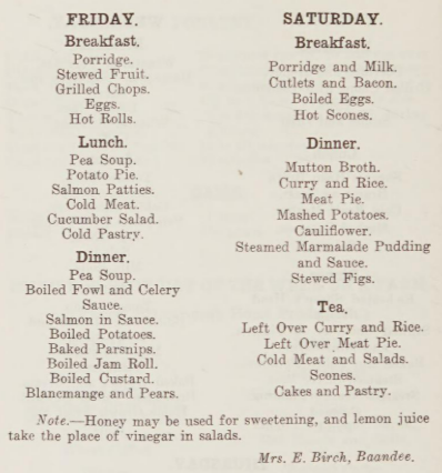 AntipodeEmpire's tweet photo. Weekly farm menu according to the CWA 🇦🇺 https://t.co/z8bGWQ7IpY