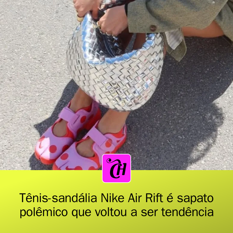 CAPRICHO's tweet photo. 🚨 O queridinho do street style, o Nike Air Rift, está de volta para desafiar os limites do estilo! Com design ousado e divisória para os dedos, ele é inspirado nos corredores do Quênia. Você usaria? #NikeAirRift #Tendências #StreetStyle

https://t.co/dTJaBeoLQj https://t.co/gvK5XYaXwt