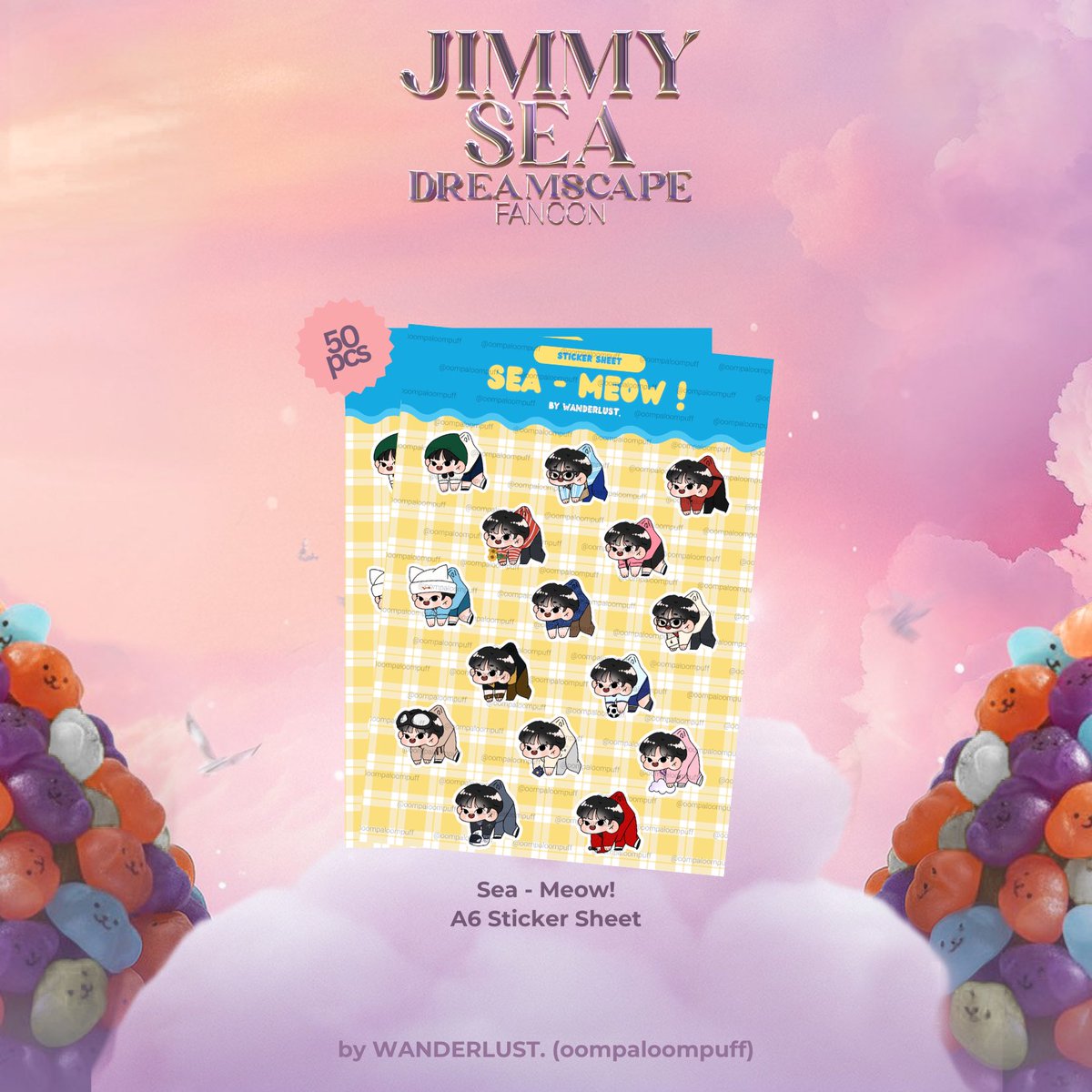 oompaloompuff's tweet photo. Kindly Help RT~🩵

🎁 Giveaway JimmySea Dreamscape Fancon Singapore🎁
by @oompaloompuff 

50 Sea-Meow! A6 Sticker Sheet

🗓️ 21 June 2026
📍 The Theatre at Mediacorp
⏰ TBA

#JimmySeaDreamScapeInSG #jimmysea #jimmyyjp #sea_tawinan https://t.co/6c2ixXSiKz