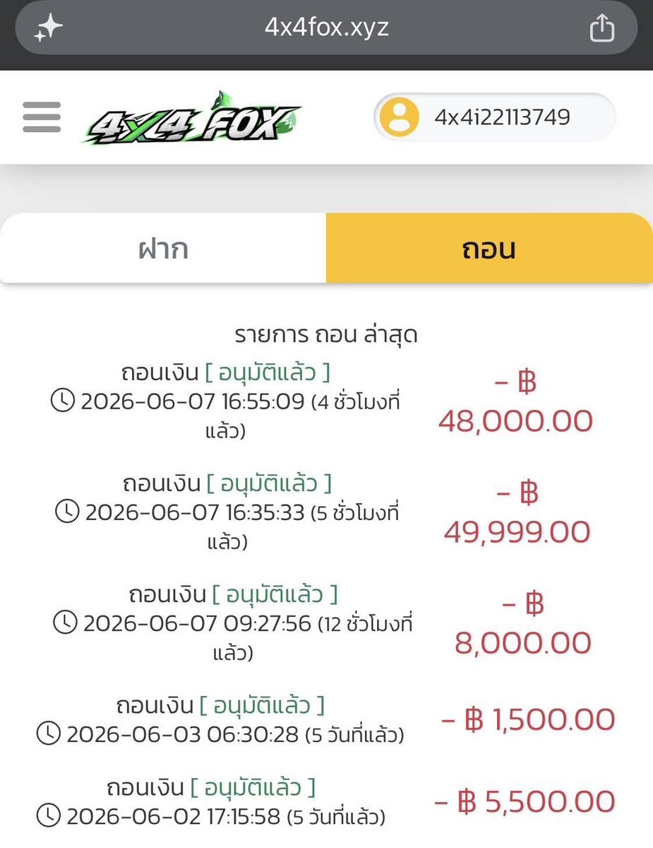 Youngrum_CB's tweet photo. #4X4FOX 🚀

🎁สมัครวันนี้เปอร์เซ็นต์แตก 90%
💸ทุนน้อยก็ปังได้ มั่นคงปลอดภัย

🔥แตกหนักX2 ทุกยูสเซอร์
👉ใช้งานง่ายบริการฝาก-ถอนรวดเร็ว 
🙇‍♀️แอดมินดูแล24ชม.

🕹️: สมัคร: https://t.co/M5WXX91zT5

⌛️Bounus Time บoกช่วง!วลาเล่น 
🎰!!จกฟร��สปีน !!จ็คพoต!!แตกดี https://t.co/6UfcE85w3a
