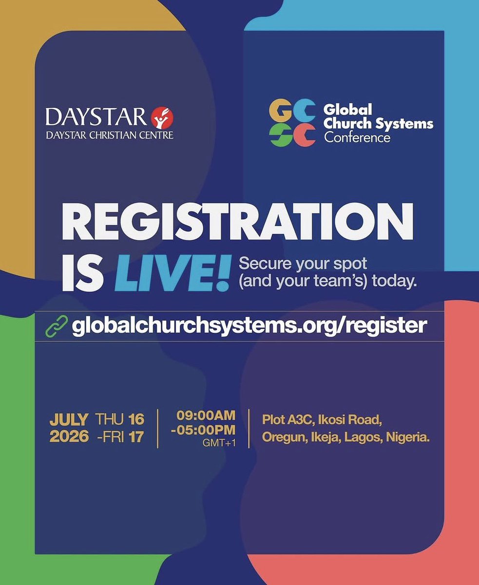 sam_adeyemi's tweet photo. This is an unusual conference for pastors and church leaders. An answer to prayer. An opportunity to unleash all-round growth while reducing stress. It’s not just about inspiration, but about doing practical deep dives to develop a 90-day plan for taking your church to the next level. It is better attended with a leadership team to make execution smoother. Date is July 16-17, 2026. It’s onsite only. Seats are very limited and going fast. Register today: https://t.co/rhuol7gOUR.