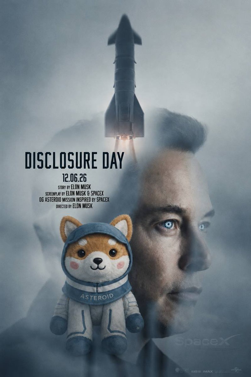 AsteroidCoinOG's tweet photo. Disclosure Day starring @elonmusk https://t.co/IGpJKXoLbD