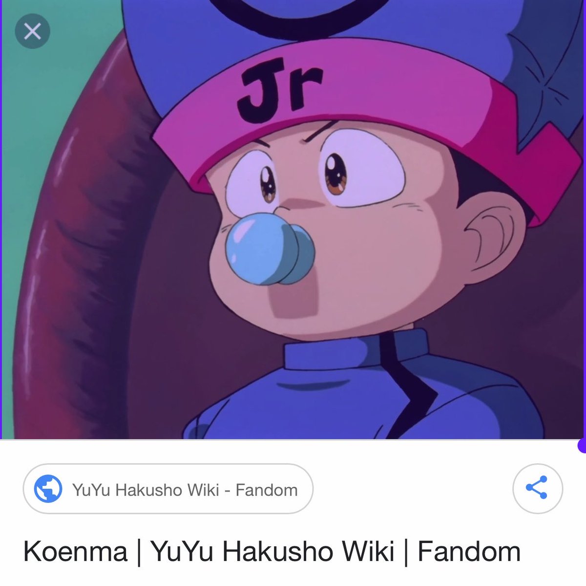 moonnonbinary's tweet photo. @senshi_real O koenma de yu yu hakusho https://t.co/noUkFeh04U