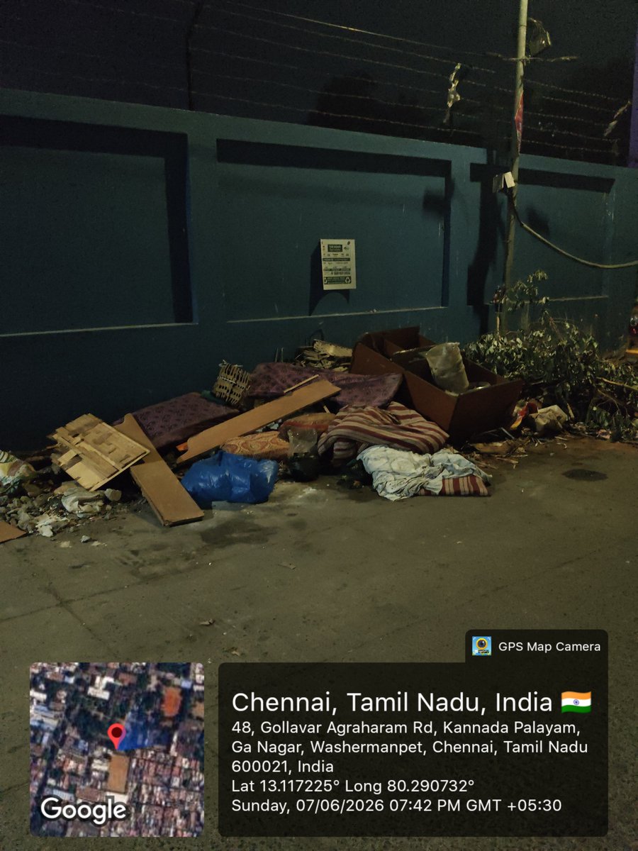 sureshkrissy's tweet photo. There is lot of garbages in our area which is opps to k.c.sankaralinga nadar hr schl ground . Please kindly take necessary action As soon as possible. @chennaicorp @sameerangs https://t.co/EHL1Py5i5G