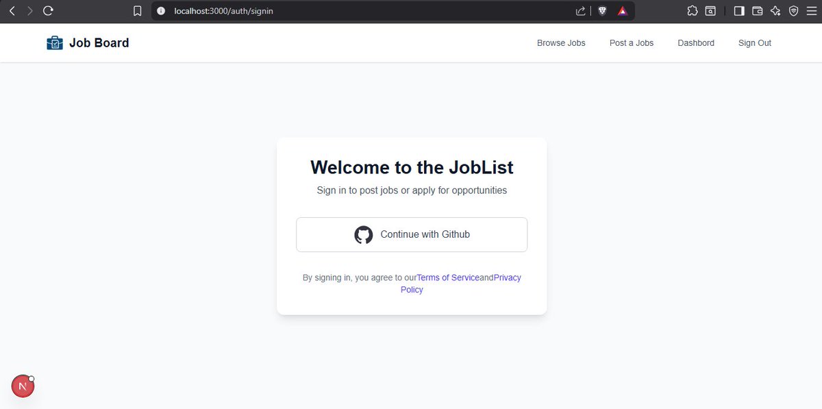 Nischay42's tweet photo. Day 93–97 #untilIGetJob

Built a basic Job Posting App using Next.js, Express, Prisma, Neon DB, and JWT Auth 

Learned:
→ Prisma schema design
→ One-to-many &amp; many-to-many relations
→ Complex database queries
→ GitHub signup https://t.co/QTzhYTzFiY