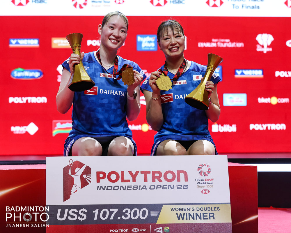 SaN_inform's tweet photo. 【インドネシアオープン2026 Super 1000・決勝】フクマツ優勝！！　山口は準優勝 
https://t.co/t0BdJkFqg5 https://t.co/6ZKQ0d6N3R