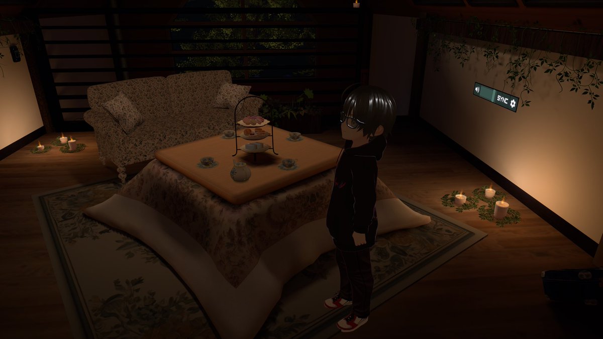 kuga_rage's tweet photo. 今日は久しぶりにVRChatへ。

数少ないお友達・・・お友達って言って大丈夫だよね？笑

RIKUさんのワールド
「LAVENDALE Moonlit Garden」に行ってきました。

美しい照明に包まれた、すごく素敵な雰囲気のワールドで、ライティングが本当に良かったです☺️

久しぶりにVRCへ行きましたが、やっぱりワールドの解像度がめちゃくちゃ高いですね。

こういう場所に触れると、創作の刺激もたくさんもらえるので、定期的に行ける習慣を作りたいな〜と思いました✨

ワールド：LAVENDALE ~Moonlit Garden~
作成者：RIKU_VR

リンク：https://t.co/1Dyw43zyAO

#VRChat  #VRChat_world紹介