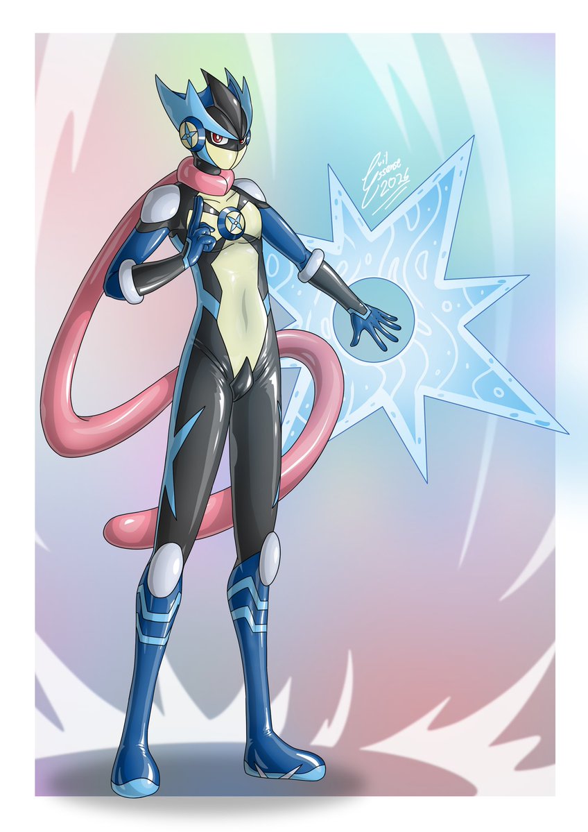 PlasmaZeraora's tweet photo. #ゲッコウガの日 greninja day? Sure, why not share art of my greninja hero boi https://t.co/i5tYMFlf4A