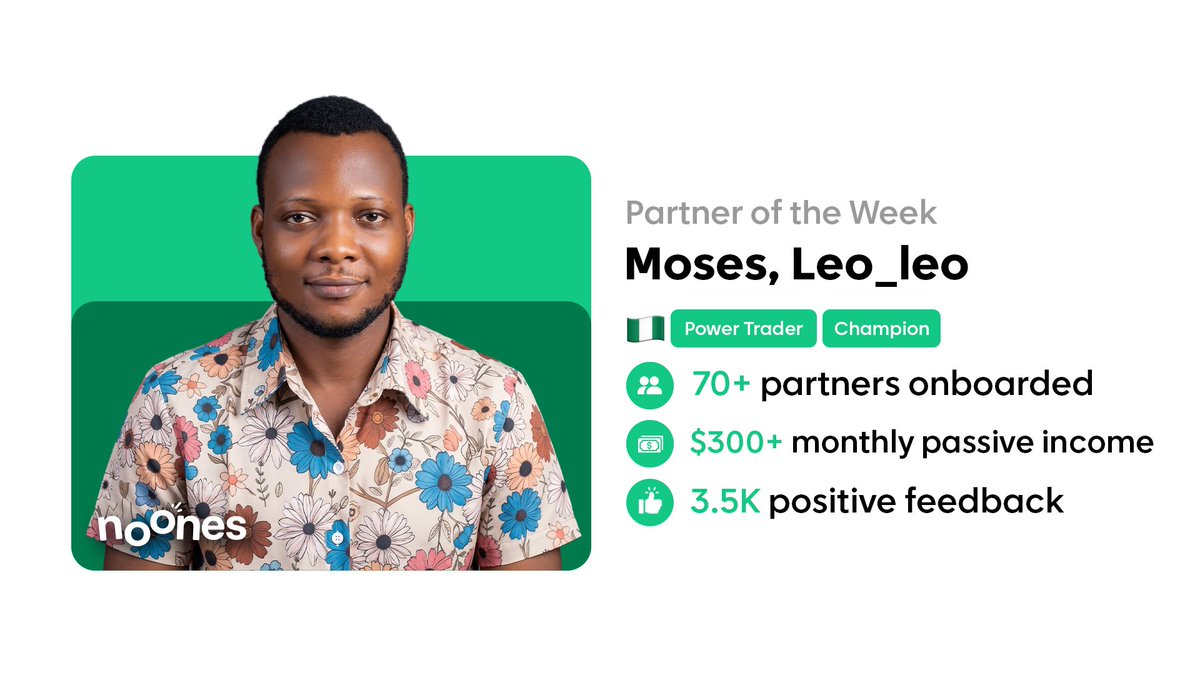 noonesapp's tweet photo. 🚀 Meet Leo_leo: The Nigerian Power Trader and Partner Program Champion!

From a curious college student to a community leader earning thousands of USDT passively, Leo_leo is proving that on NoOnes, trading isn’t just a hustle - it’s a pathway to building a serious business. 🧵👇 https://t.co/G8U4xuhKhJ