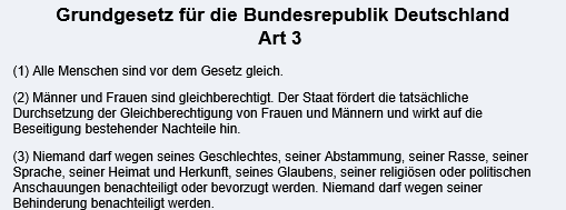 NikHaflinger's tweet photo. @51r3 Dann müsste man GG Artikel 3 ändern. https://t.co/z6e9Oaehra