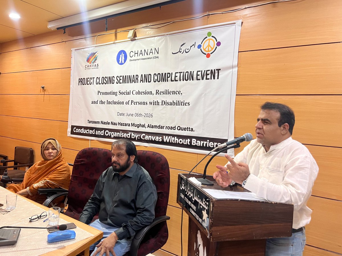 ShaziaBatool_'s tweet photo. Project closing seminar and completion event promoting socail Cohesion,Resilience and inclusion of pwds
#cda
#pwds
#quettayouth
#womenwithdisabilty 
#unwomen 
#YOUTHFUL 
#RTI https://t.co/qDI402xkSv