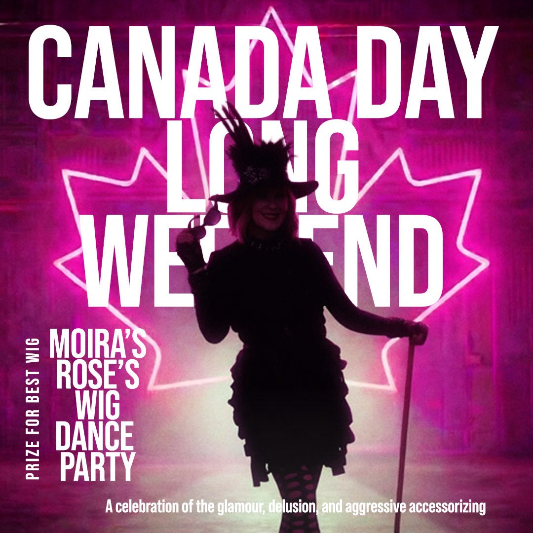 point_canada's tweet photo. Don’t miss our Canada Day Long Weekend special! Book 4 nights and get the 5th night free (subject to site availability). It’s a fun packed lonnnng weekend featuring the Moira Rose Wig Dance Party with prize for best wig. 

There’s still a few powered sites available… https://t.co/9Q7o9FRKG9