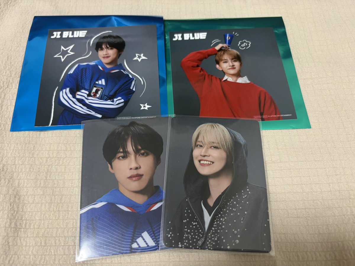 kh7___11's tweet photo. JI BLUE  景色 トレカ 交換  JO1 INI

譲：画像 1.2枚目のもの
求：3.4枚目 💖印  川西 與那城  佐野

郵送での交換　
お気軽にお声掛けください。
#JO1交換
#INI交換 https://t.co/c1kfaFRw6F